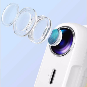 WEKOME S28 Pop Digital Series Bluetooth 5.3 TWS belaidės ausinės su įkrovimo dėkle įrengtu projektoriumi ir 5 projektoriaus skaidrėmis, baltos