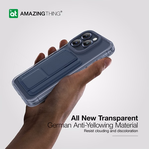 Amazing Thing Titan Pro Mag piniginės dėklas 10FT IP156.7PTWBU Iphone 15 Pro Max tamsiai mėlyna su stovu