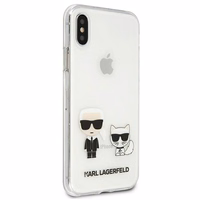 Karl Lagerfeld Karl & Choupette iPhone Xs Max dėklas telefonui - skaidrus