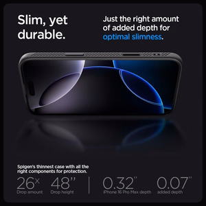 Dėklas telefonui Spigen Liquid Air ”T” MagSafe skirtas iPhone 16 Pro Max - matinis juodas