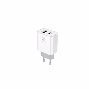 Sieninis įkroviklis MX ALFA 20W PD+QC, USB-A+C baltas TTT
