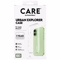 CARE by PanzerGlass Flagship Urban Explorer dėklas su permatomu rėmeliu iPhone 17 - permatomas