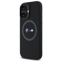 BMW M Silikoninis Spausdintas Žiedas Magnetinis dėklas iPhone 16 - juodas