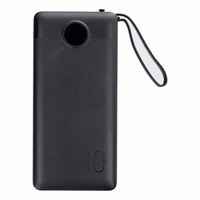 Power Bank Veger "W1116" juodas 10000mAh (PD / QC3.0) + integruotas 3in1 laidas