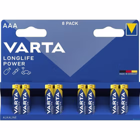 VARTA šarminė baterija R3 (AAA) Longlife Power, 8 vnt.