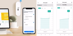 TUYA išmanusis temperatūros ir drėgmės jutiklis, Wi-Fi