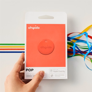 Chipolo POP Bluetooth daiktų ieškiklis su keičiama baterija, skirtas iOS ir Android, raudonas