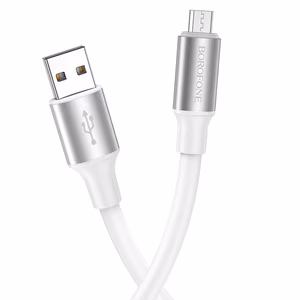 Borofone Kabelis BX82 Bountiful - USB į Micro USB - 2,4A 1 metras baltas