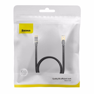 Baseus Ethernet RJ45, 10Gbps, 1m tinklo kabelis (juodas)