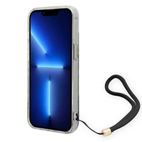 Guess GUOHCP14SHFLSB iPhone 14 6.1 "mėlynas/mėlynas kietas dėklas Gėlių dirželis