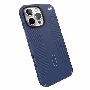 Speck Presidio2 Grip dėklas su MagSafe ir ClickLock, skirtas iPhone 16 Pro Max, „Coastal Blue/Dust Grey“