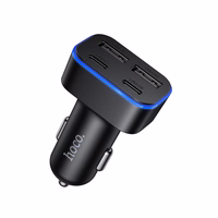 Įkroviklis automobilinis Hoco Z63 42W (2xUSB 2xUSB-C) juodas