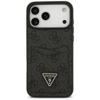 Guess 4G Nauble Card Triangle dėklas iPhone 17 Pro Max - juodas