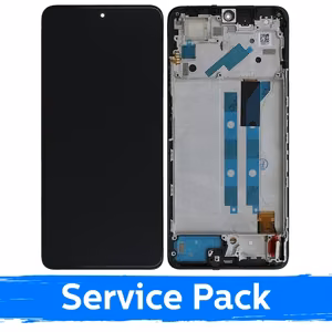 Ekranas skirtas Xiaomi Redmi Note 11 Pro / Poco X4 Pro 5G juodas su rėmeliu (Service Pack)