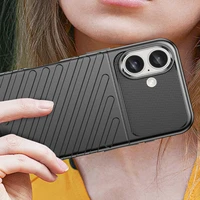 Thunder dėklas telefonui iPhone 16 silikoninis dėklas - juodas