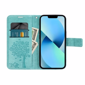 MEZZO Atverčiamas dėklas skirtas SAMSUNG A27 mandala žalias