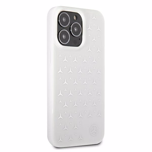 Mercedes Silver Stars Pattern чехол для iPhone 13 Pro Max - белый