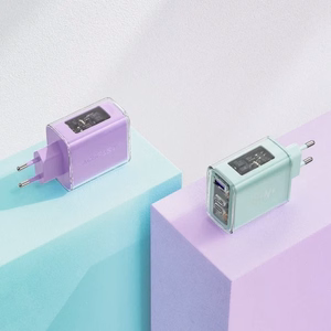 Įkroviklis Acefast GaN pilkas 65W (2xPD / 1xQC3.0)