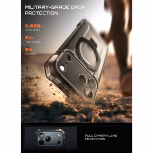 Supcase UB Grip Mag MagSafe dėklas iPhone 18 Pro Max / 17 Pro Max – juodas