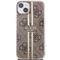 Guess IML 4G Gold Stripe dėklas telefonui iPhone 15 Plus / 14 Plus - rudas