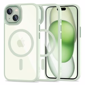 Tech-Protect MagMat MagSafe dėklas telefonui iPhone 15 - skaidriai žalias