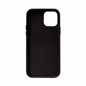 Crong Essential Cover dėklas, skirtas iPhone 12 Pro Max, dirbtinės odos, juodas
