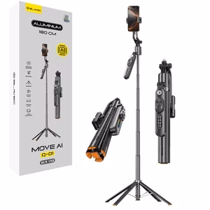 Blavec Selfie Stick Aluminium Move AI Q-01 Auto pop trikojis + nuotolinio valdymo pultas 1,80 m (SSAQ01-APTRB180) juodas