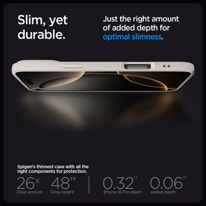 Spigen Liquid Air dėklas telefonui iPhone 16 Pro Max - titano spalvos