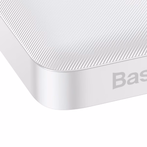 Baseus Bipow išorinė baterija su ekranu 10000mAh 15W balta (Overseas Edition) + USB-A - Micro USB kabelis 0.25m baltas (PPBD050002)