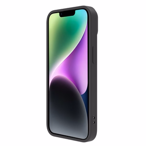 Nillkin CamShield Silky Silikoninis dėklas iPhone 14 Plus dėklas su kameros apsauga juodas
