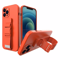 Rope Case gelinis dėklas su grandinėlės dirželiu iPhone 8 Plus / iPhone 7 Plus telefonui, raudonas