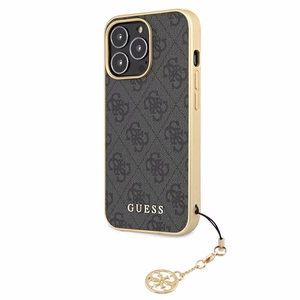 Guess GUHCP13XGF4GGR iPhone 13 Pro Max 6.7" pilkas kietas dėklas 4G Žavesių Kolekcija