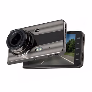 DVR979G Full HD G-sensor LCD automobilinis vaizdo registratorius su galinio vaizdo kamera - smėlio