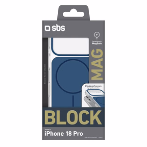 SBS Block dėklas, skirtas iPhone 18 Pro, suderinamas su MagSafe – mėlynas