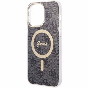 Guess 4G Magnetinis dėklas telefonui iPhone 14 Pro Max - juodas