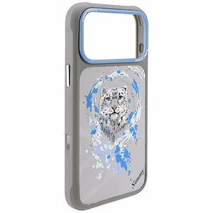 Nimmy Pantera Magnetinis dėklas telefonui iPhone 17 Pro Max - šviesiai pilkas