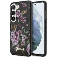 Guess GUHCS23MHCFWSK S23+ S916 juodas/juodas kietas dėklas Flower Collection