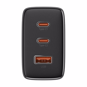 Sieninis įkroviklis "Baseus OS-Cube Pro" 2xUSB-C + USB, 65W (juodas)