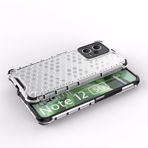 Honeycomb dėklas telefonui Xiaomi Redmi Note 12 5G / Poco X5 5G šarvuotas hibridinis dangtelis juodas
