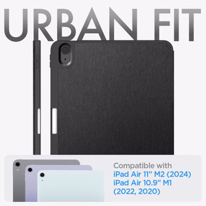 Spigen Urban Fit dėklas planšetinio kompiuterio iPad Air 10.9'' 4/5 2020-2022 / 11.6'' 2024 - juodas (m)