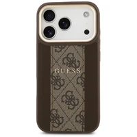 Guess 4G Stripe Magnetinis dėklas telefonui iPhone 17 Pro - ruda