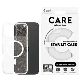 CARE by PanzerGlass Flagship Star Lit dėklas telefonui iPhone 16 Pro Max 6.9" baltas Magnetinis 1344