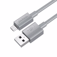 Kabelis USB-A į Micro USB Hoco 2,4A 1 m X107 pilkas
