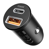 Proove Tiny Power Pro PD automobilinis įkroviklis USB-C + USB-A 65W juodas