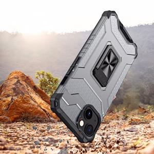 Crystal Ring Case Kickstand Tough Rugged Cover for iPhone 13 black