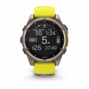 Išmanusis laikrodis Garmin Fenix 8 Sapphire Solar geltonas