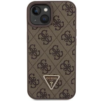 Guess GUHCP15SP4TDSCPW iPhone 15 6.1" rudas/rudas kietas dėklas Crossbody 4G Metal Logo