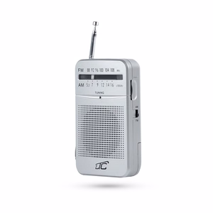 LTC portable pocket radio LEGA, AM/FM, mini jack, sidabrinis