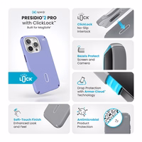 Speck Presidio2 Pro ClickLock & MagSafe - iPhone 16 Pro dėklas (Future Lavender / Cassis violetinis / baltas)