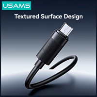 Laidas USAMS U94 18W MicroUSB į USB-A 1m juodas